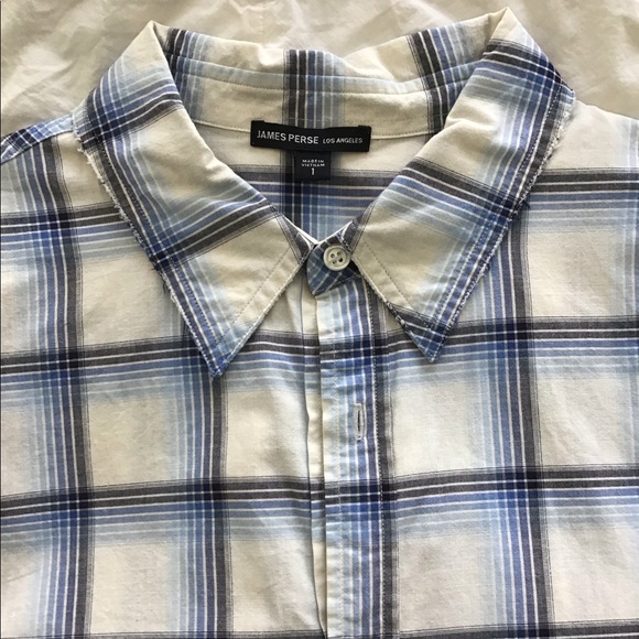 James Perse plaid casual dress shirt - Picture 3 of 3